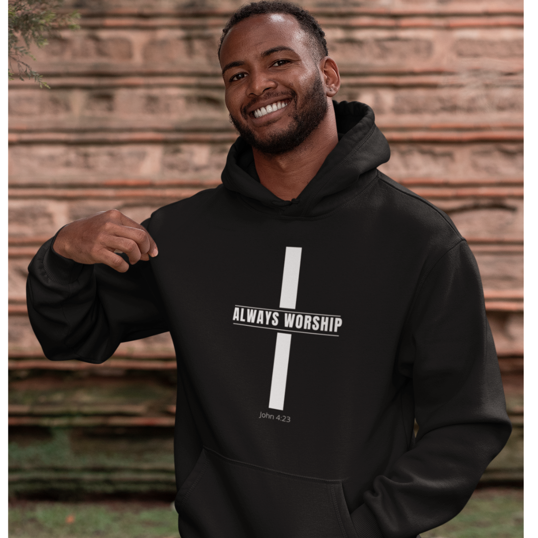 Always Worship Cross Hoodie